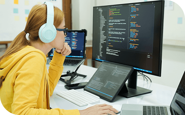 Developer working